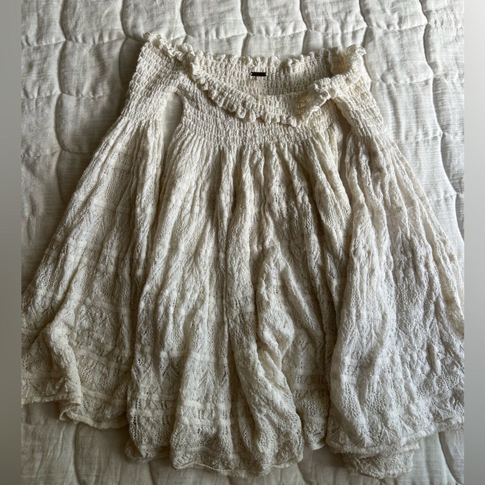 Free People Ivory Knit Tunic